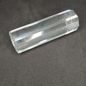 Tiffany & Co. Crystal Octagonal  Prism Paperweight Obelisk 6" Vintage